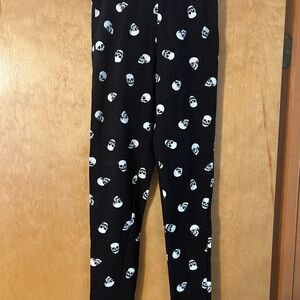 Hot topic Midnight Hour Skull Print Black Leggings NWT S